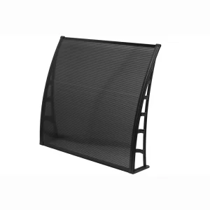 COSMOS Vordach für die Hauseingangtür  105×120 – Schwarz